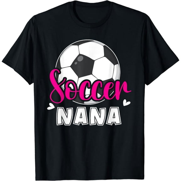 Soccer Player’s Nana Graphic T-Shirt Comfortable Cotton Tee for Grandmothers