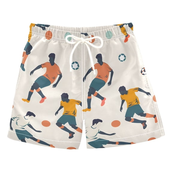 Soccer Players Playing Soccer Boys' Swim Trunks Board Shorts Beach Pants Bathing Bottoms 5T