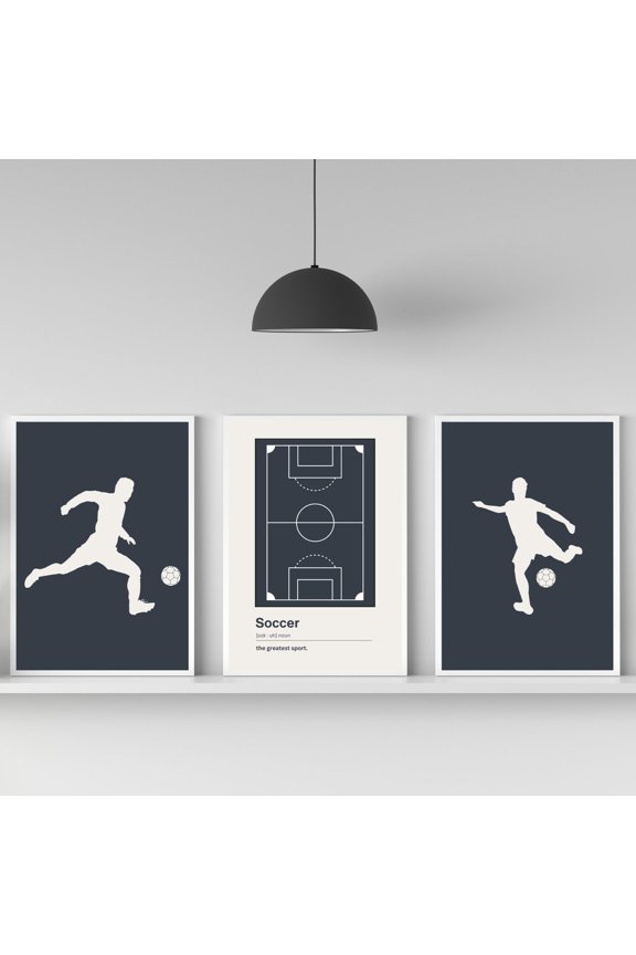Soccer Prints, Soccer Field, Soccer Definition, Boys Room Décor, Soccer Poster, Kids Room Art, Teen Boys Prints Printed Poster, Poster Only