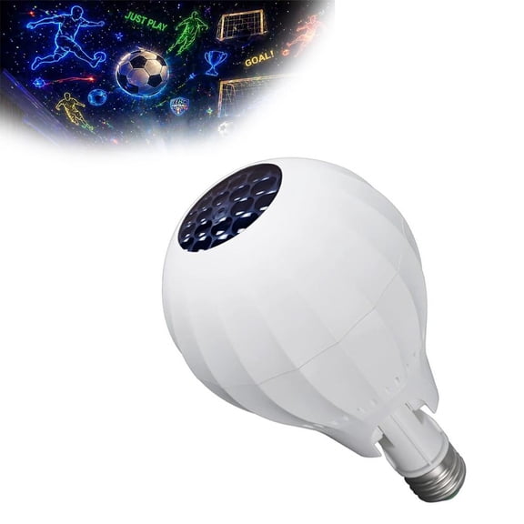 Soccer Projection Lamp, E27 Soccer Projector Light, Football Themed Bedroom Projection Lamps Soocers Ceiling LED Lamp, 180 Degree Rotation Football Illusion Lamps for Kids, Boys, Girls