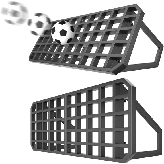 Soccer Rebounder Board with 2 Angles, Portable Kickback Training Wall, Black Panel