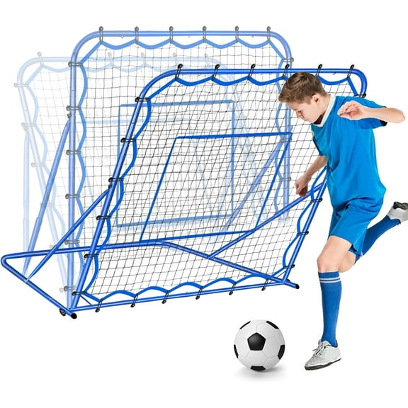 Soccer Rebounder Net, Quick-Switch Angle Soccer Training for Control, Passing Practice, Easy Setup Rebounder Gifts Aids & Equipment for Kids,Teens & Adults