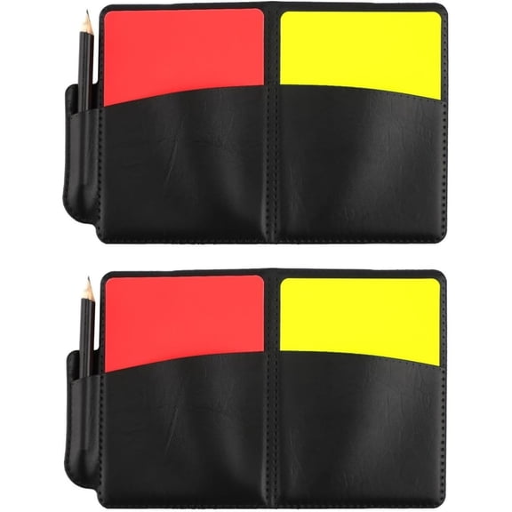 Soccer Referee Card Set, 2-Pack Red and Yellow Cards with Record Paper,Warning Referee Kit for Football Volleyball Rugby Baseball Matches
