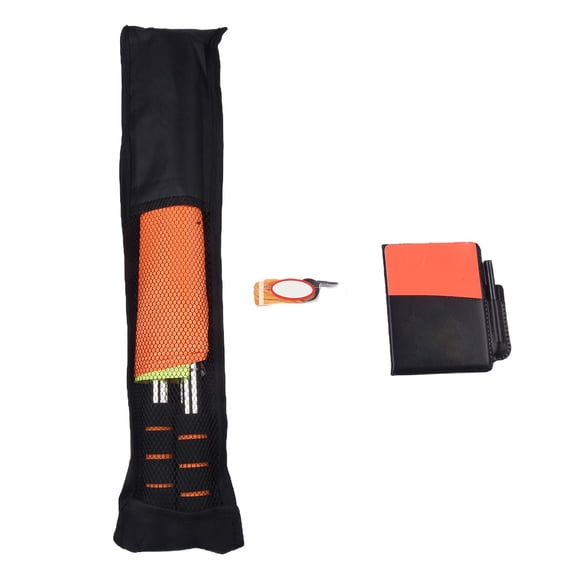 Soccer Referee Flag Whistle Set Professional Football Red Card Yellow Card Kit