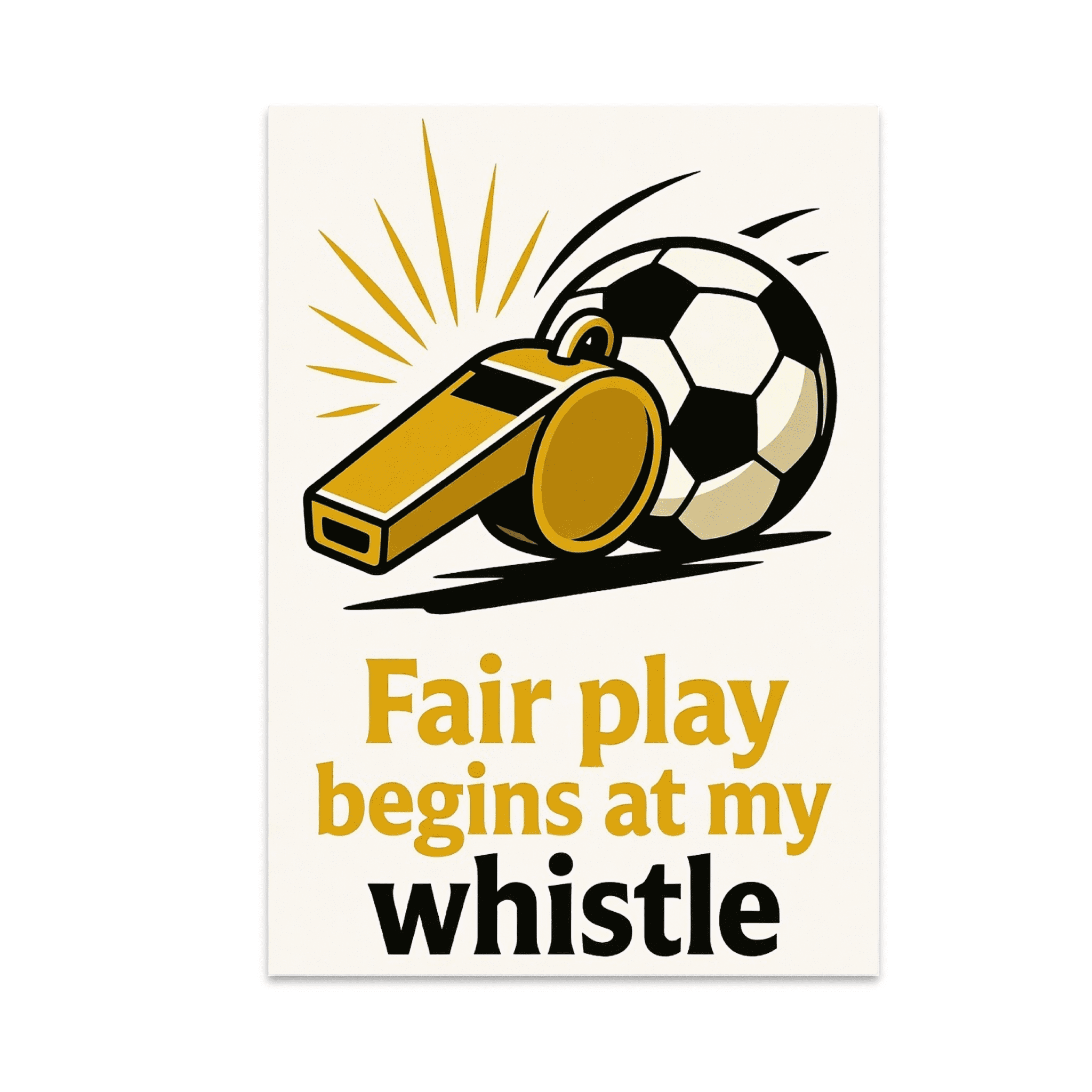 Soccer Referee Wall Art - Soccer Enthusiast - 13x19 Poster Print