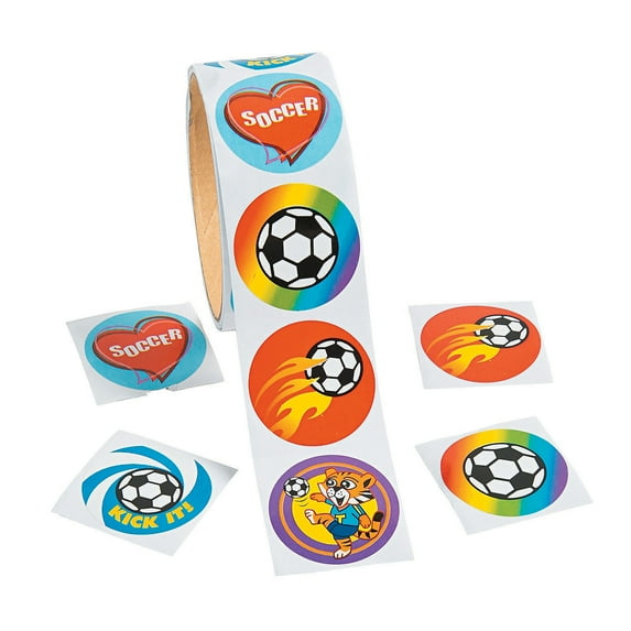 Soccer Roll Sticker - Stationery - 1 Piece
