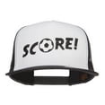 thumbnail image 1 of Soccer Score Embroidered Classic Trucker Cap - Black OSFM, 1 of 5