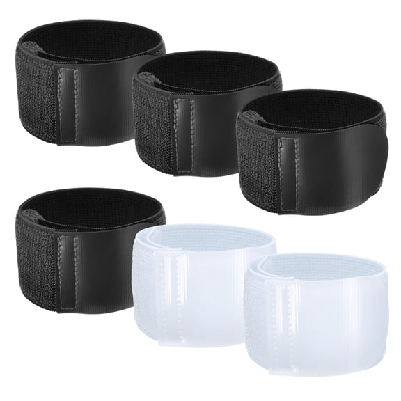 Soccer Shin Guard Strap Polypropylene Anti Slip Shin Fixed Straps Ankle Guards Fit for Football Kicking Black/White