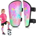 thumbnail image 1 of Soccer Shin Guards for Kids Girls Toddler Shin Pads Protection Soccer Gear for Kids 2-7 Years Old Girls Toddler Shin Guards Soccer Equipment for Football Games, 1 of 7