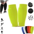 thumbnail image 1 of Soccer Shin Guards, Shin Guard Sleeves for Youth Adult, Lightweight Protective Soccer Equipment Calf with Compression Sleeve and Honeycomb Pads, Support for Shin Splint, Baseball, Boxing, MTB (Green), 1 of 9