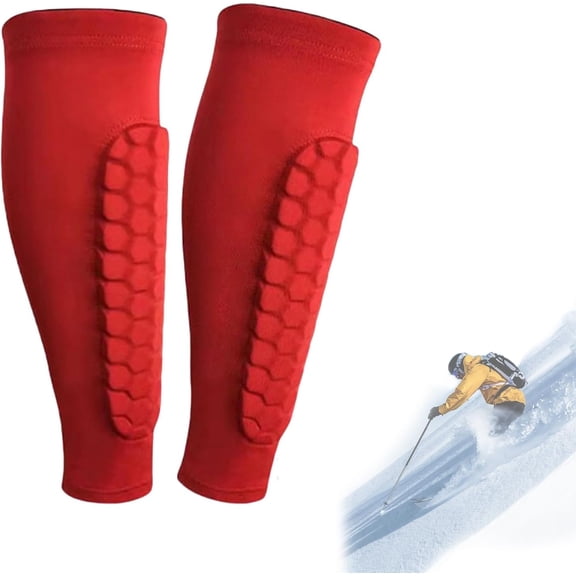 Soccer Shin Guards Shin Pads for Kids Youth Adult, Ski Shin Guards Calf Compression Sleeve for Sports(Black)