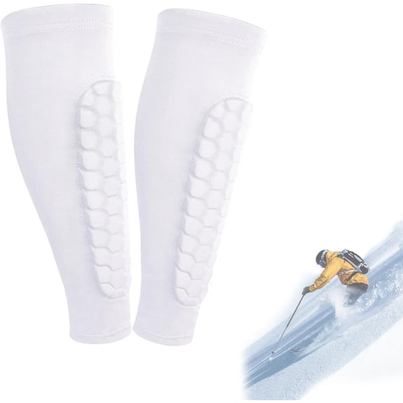 Soccer Shin Guards Shin Pads for Kids Youth Adult, Ski Shin Guards Calf Compression Sleeve for Sports(Black)