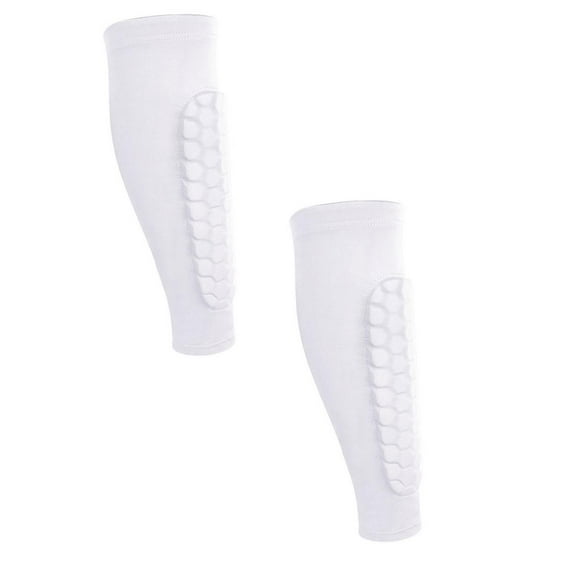 Soccer Shin Guards Sleeves Socks, Calf Compression Sleeve with Honeycomb Pads, Leg Carf Protective Gear Reduce Shock for Wrestling Football Volleyball Baseball Sport