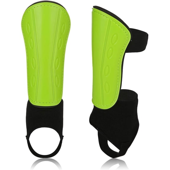 Soccer Shin Guards, Slip and Slide Protective Soccer Gear for Youths and Adults, Padded Shin Protection Equipment with Ankle Support and Adjustable Straps for Comprehensive Protection