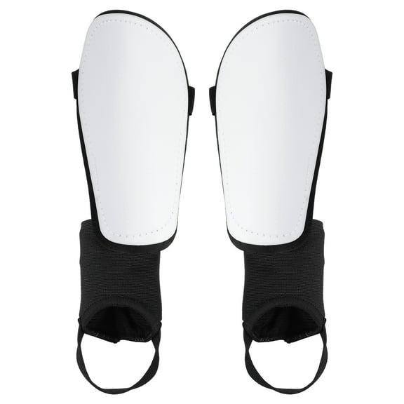 Soccer Shin Guards, Soccer Shin Pads EVA Cushion with Ankle Protection Youth Adults L Size White