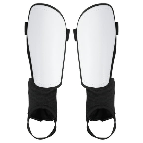 Soccer Shin Guards, Soccer Shin Pads EVA Cushion with Ankle Protection Youth Adults M Size White