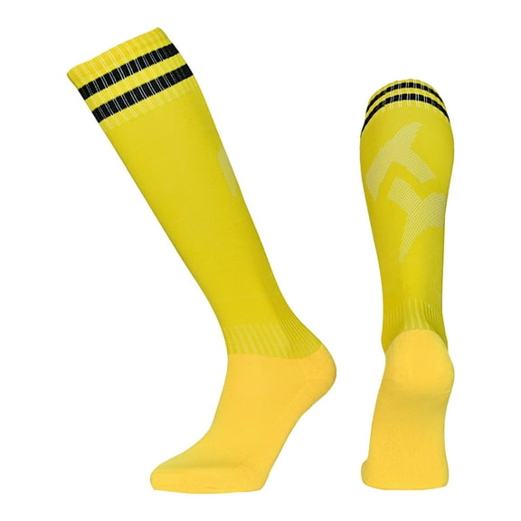 Soccer Shin Guards and Socks for Toddler Kids Youth, Lightweight Soccer Shin Pads Protective Defender Gear for 3-5, 5-10, 10-15 Years Old Children Teen Boys Girls Sports Game Yellow