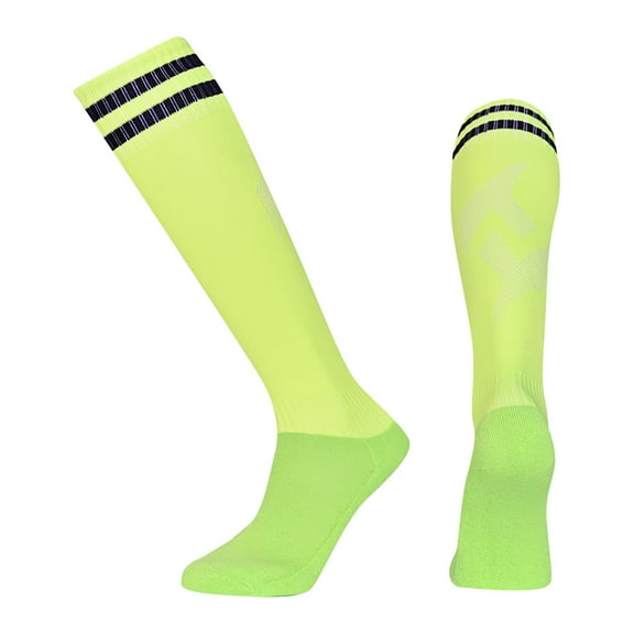 Soccer Shin Guards and Socks for Toddler Kids Youth, Lightweight Soccer Shin Pads Protective Defender Gear for 3-5, 5-10, 10-15 Years Old Children Teen Boys Girls Sports Game Fluorescent Green