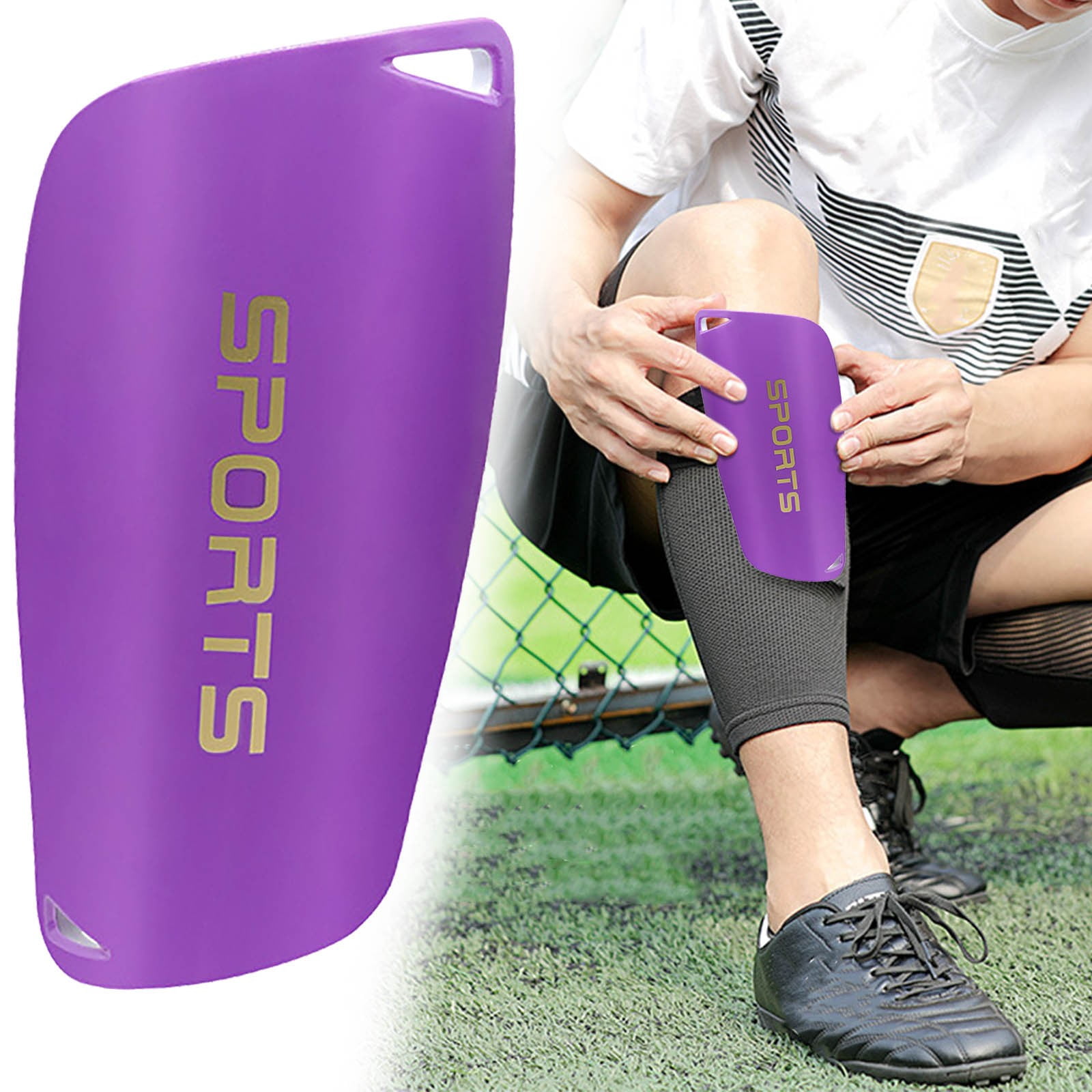 Soccer Shin Guards with Thick EVA Padding - Double-Layer Leg Protection ...