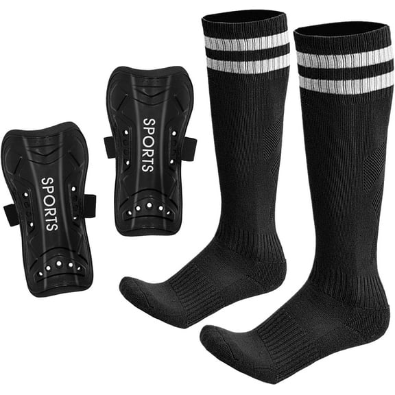Soccer Shin Guards Toddler Kids Youth, Shin Pads and Long Soccer Socks for 3-15 Years Old Boys and Girls for Football Games, Lightweight and Breathable Soccer Equipment