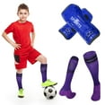 thumbnail image 1 of Soccer Shin Guards for Youth Kids Toddler, Protective Soccer Shin Pads & Sleeves Equipment - Football Gear for 3 -12 Children Teens Boys Girls Multicolor L, 1 of 5