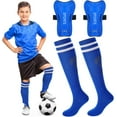 thumbnail image 1 of Soccer Shin Guards and Socks shin guard for Toddler Youth, Lightweight Soccer Shin Pads Protective Defender Gear for Sports Game-Blue,L, 1 of 13