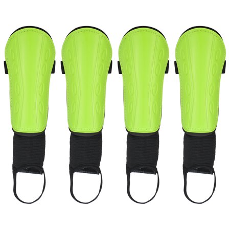 Soccer Shin Guards with Ankle Support, L EVA Cushion Protection Calf Protective Gear Pads, Green, 2 Pair