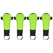 Soccer Shin Guards with Ankle Support, M EVA Cushion Protection Calf Protective Gear Pads, Green, 2 Pair