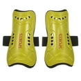 thumbnail image 1 of Soccer Shin Pads Size S, 2 Pack Breathable PVC Sport Guard for Youth, Yellow, 1 of 5