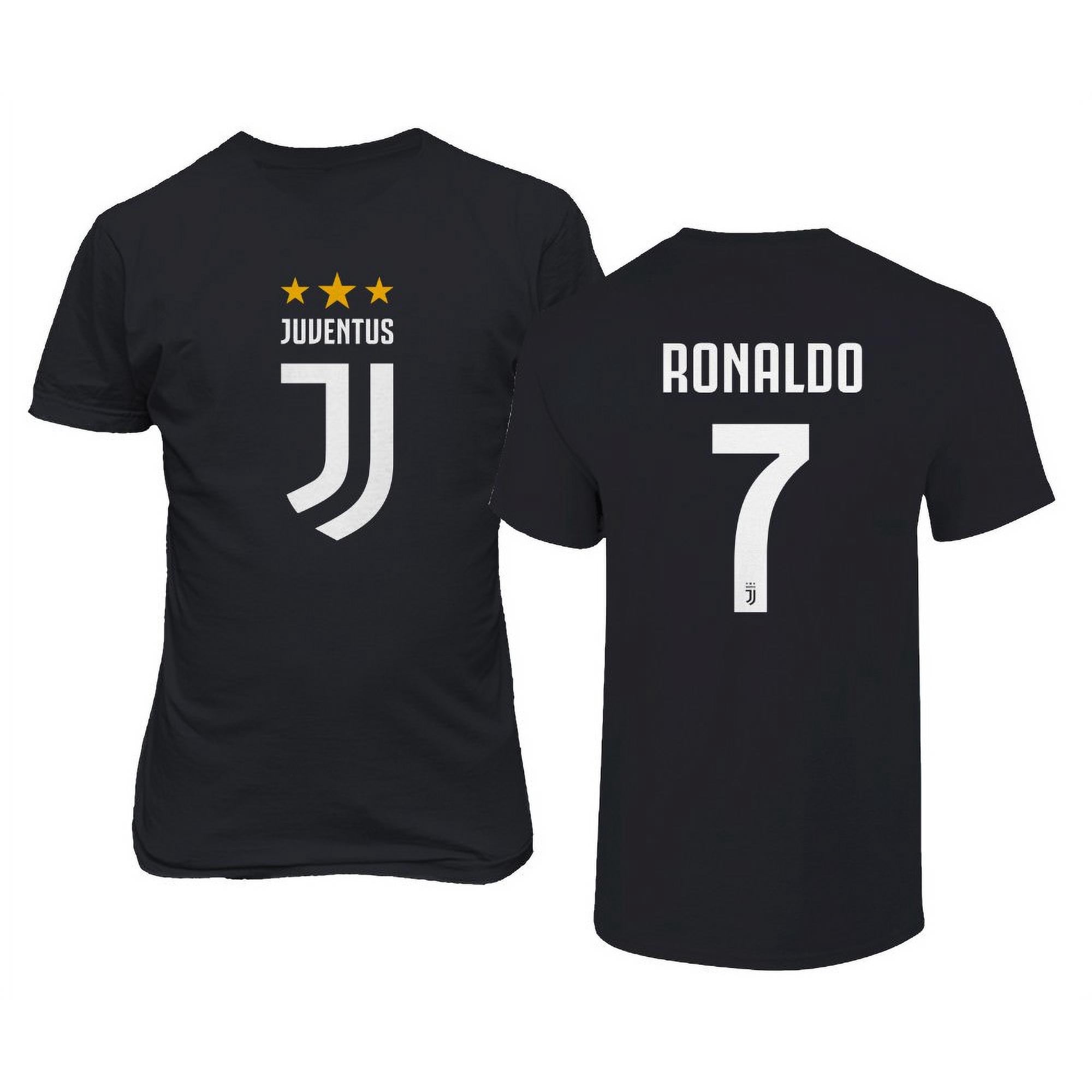 Soccer Shirt #7 Ronaldo CR7 Cristiano Juve Men's Long Sleeve T-Shirt  (Black, Adult Small) 