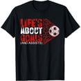 thumbnail image 1 of Soccer Shirt For Boys Life Is About Goals And Assists T-Shirt, 1 of 4