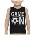 thumbnail image 1 of Soccer Shirts for Boys Girls Gifts for Players Game On Toddler Youth Kids Unisex Sleeveless Tank Top 2T Black, 1 of 6