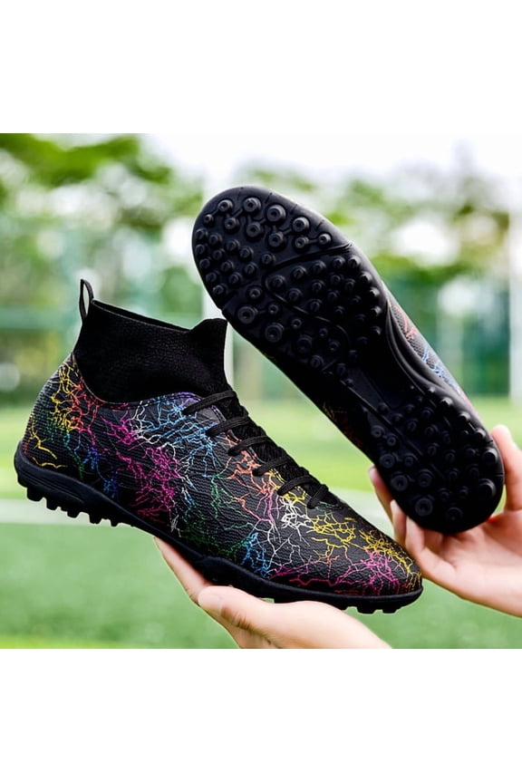 Soccer Shoes Boys Girls Football Trainning Shoes Youth Firm Ground Athletic Turf Shoes Outdoor Professional Soccer Shoes Sneakers