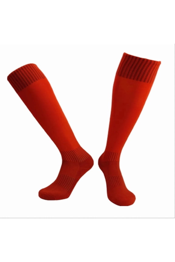 Soccer Socks (3 pairs) Team Sport Knee High Socks for Adult Youth Kids white+red+blackBreathable, Arch & Ankle Compression