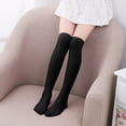 thumbnail image 1 of Soccer Socks Boys Girls Socks Solid Color High Tube Socks Middle Tube Socks over Knee Long Socks Socks Youth Black 7Y, 1 of 6