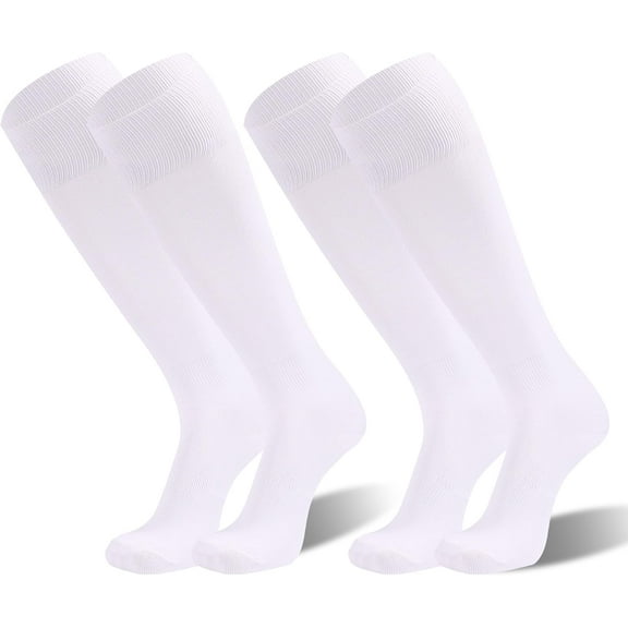 Soccer Socks Cheering Long Tube Sport Socks for Men Women - Anti-Slip Knee High Football Socks Sport Socks for Men/Women, 2 Pairs