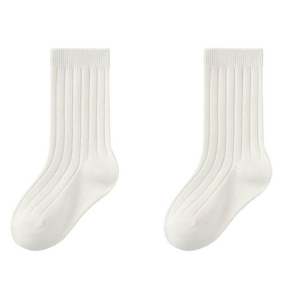 Soccer Socks Children Socks Are Versatile for Boys and with a Mid Length Solid Color Sock Youth Baseball Socks White XL