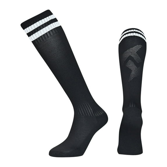 Soccer Socks Team Sport Knee High Socks For Adult, High-Performance for Football and Sports - Color Black