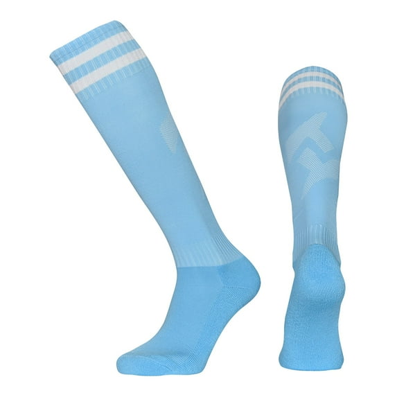 Soccer Socks Team Sport Knee High Socks For Youth Kids, Comfortable and Durable for Young Players - Color Sky Blue