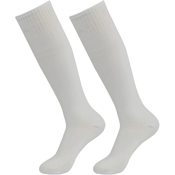 Soccer Socks, Unisex Long Tube Solid Color Team Sports Football Baseball Athletic Compression Calf Socks for Running Cycling Football, 1 Pair