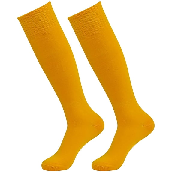 Soccer Socks, Unisex Long Tube Solid Color Team Sports Football Baseball Athletic Compression Calf Socks for Running Cycling Football, 1 Pair