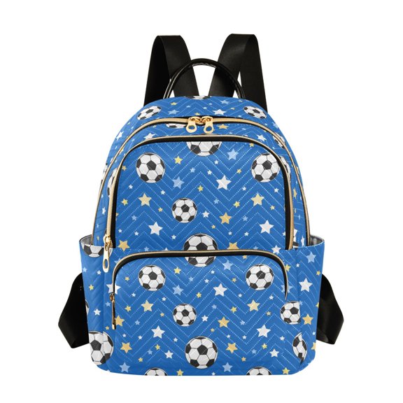 Soccer Star Fashion Backpack Quilted Lightweight Women Travel Daypack 14L