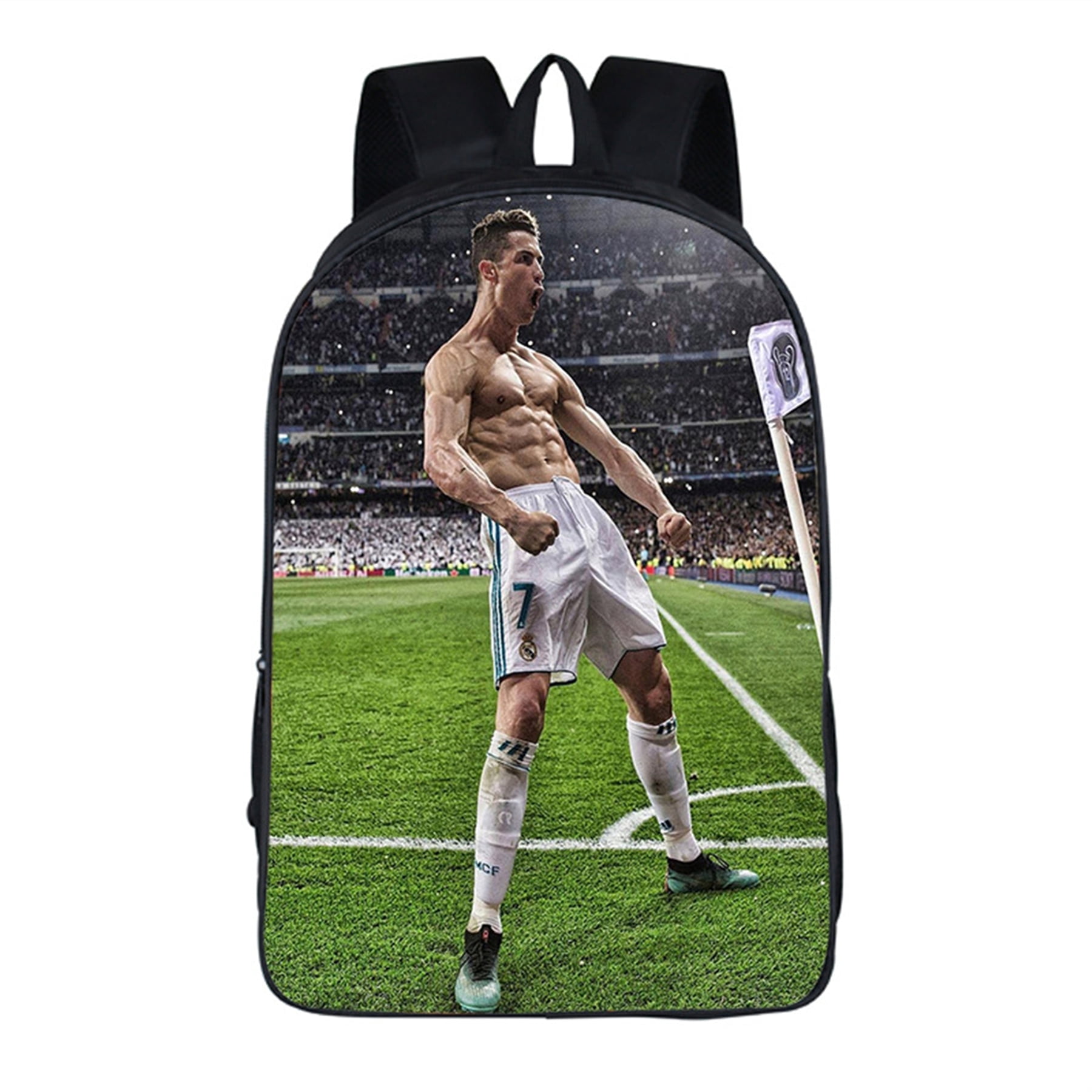 Soccer Stars Cristiano Ronaldo Backpack Student Back to School Bookbag ...