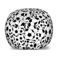 thumbnail image 1 of Soccer Storage Toy Bag Chair, Monochrome Design Pattern of Classical Football Balls Boys Cartoon Pattern, Stuffed Animal Organizer Washable Bag, Large Size, Black White, by Ambesonne, 1 of 3