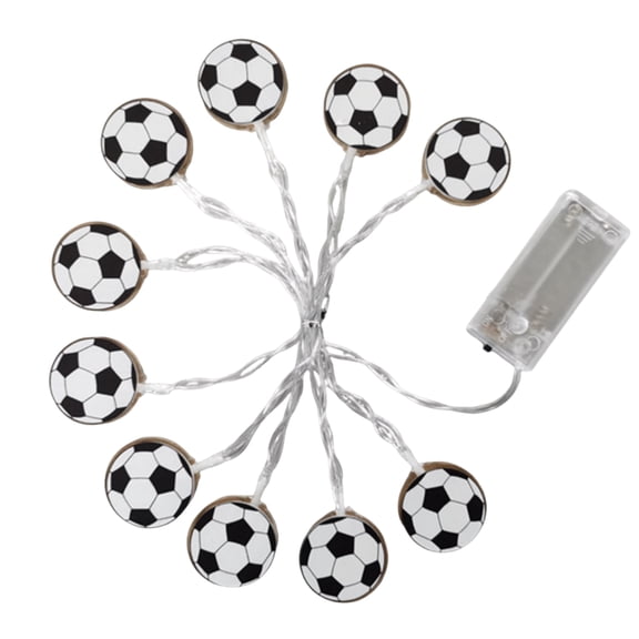 Soccer String Lights, 1.5M 10 LED Ball Indoor Battery Operated LED String Lights, Sport Theme Party Decorative Lights,Birthday Decorations,Soccer Gift