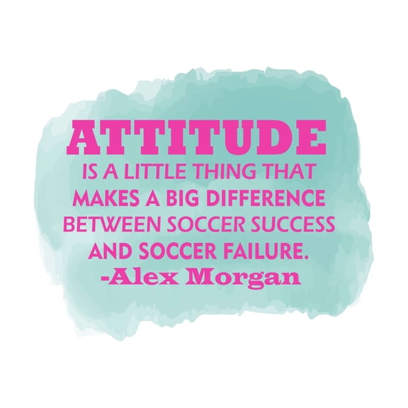 Soccer Success And Soccer Failure Sports Inspirational Quote Watercolor Design Wall Art Sticker Designs Vinyl Stickers For Home House Walls Rooms Windows Bedroom Decoration Size (20x20 inch)