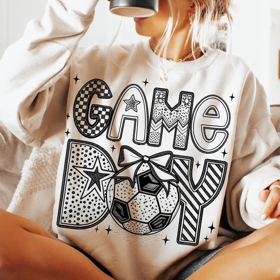 Soccer Sweatshirt, Soccer Game Day Shirt, Coquette Soccer Shirt, Soccer Mama Shirt, Soccer Mom Shirt, Game Day Shirt
