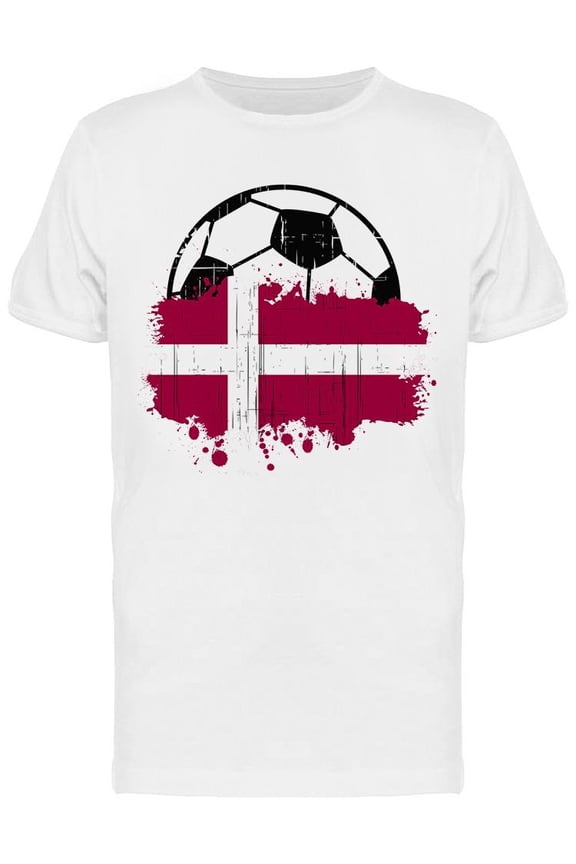 Soccer Team Of Denmark T-Shirt Men -Image by Shutterstock Men T-Shirt, Male XX-Large