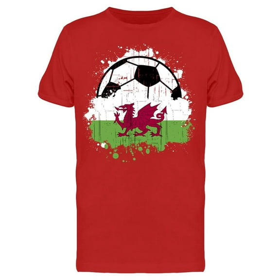 Soccer Team Of Wales T-Shirt Men -Image by Shutterstock Men T-Shirt, Male Large