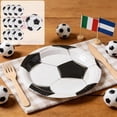 thumbnail image 1 of Soccer Theme Party Tableware Set Disposable Paper Plates Cups Napkins Straws for Sports Viewing Birthday Team Event Decorations, 1 of 6